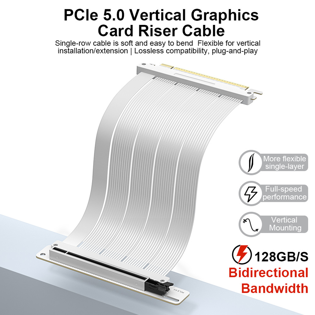 Pcie 5.0 Gpu Riser Cable - PCI‑E 5.0 X16 GPU Yükseltici Kablo