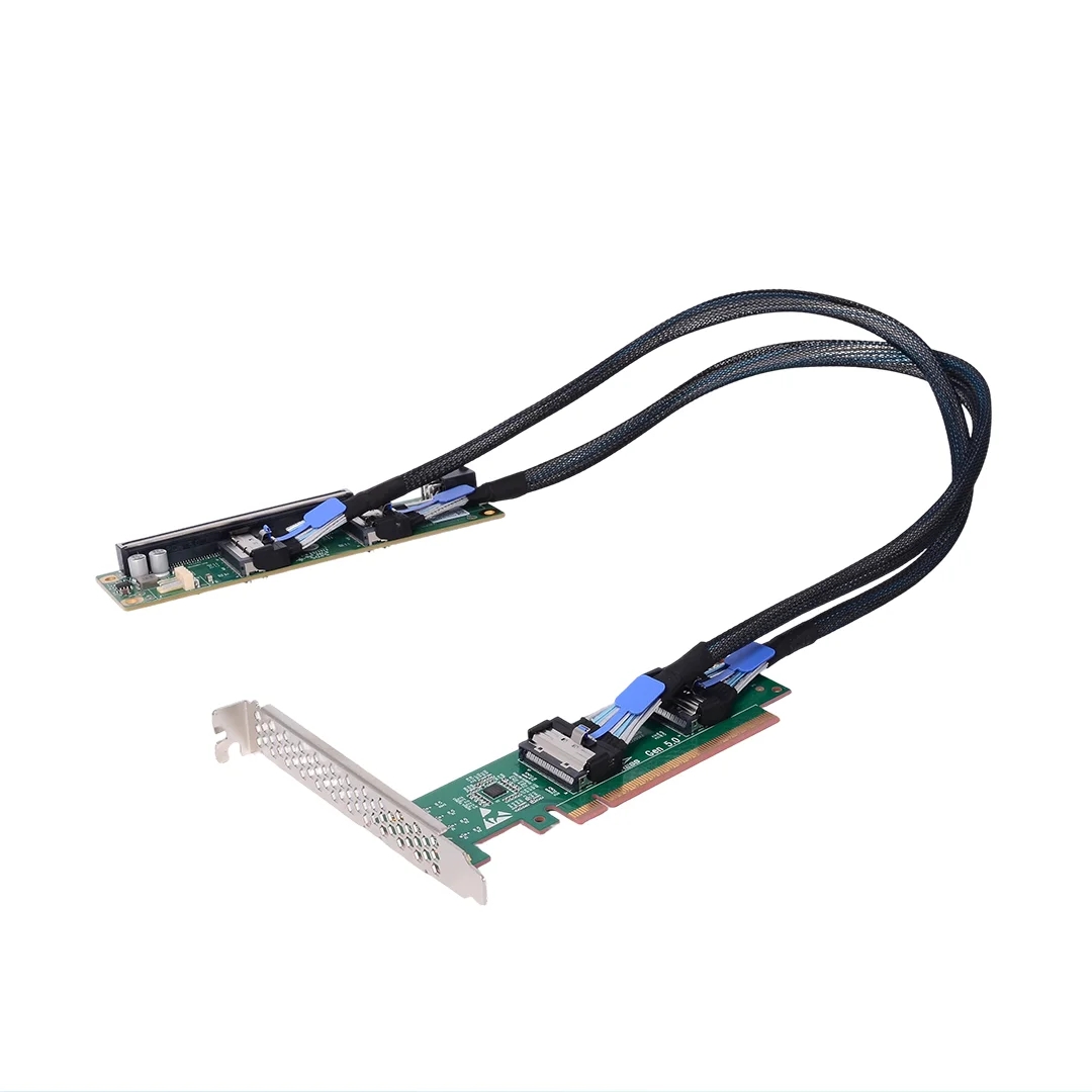 PCI-e 5.0 X16 - Çift MCIO 8i A - Pcie 5.0 Gpu Riser Cable incelemesi ve fiyatı